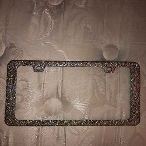 2 glitter license plate frames